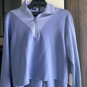 Light Purple Quarter-Zip Pullover and pants set